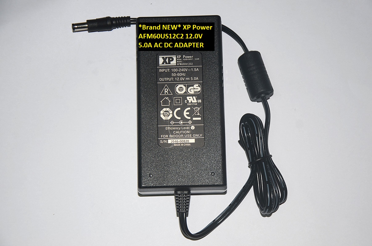 *Brand NEW*12.0V 5.0A XP Power AFM60US12C2 AC DC ADAPTER 5.5*2.5/5.5*2.1